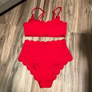 ZAFUL fire red two piece bikini